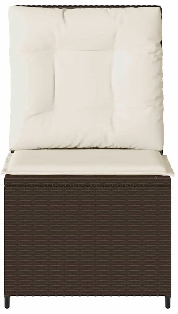 Kerti kanapé párnával Barna Poli rattan