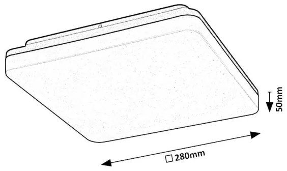 Rabalux 7250 - LED fürdőszobai mennyezeti lámpatest PERNIK LED/24W/230V IP54