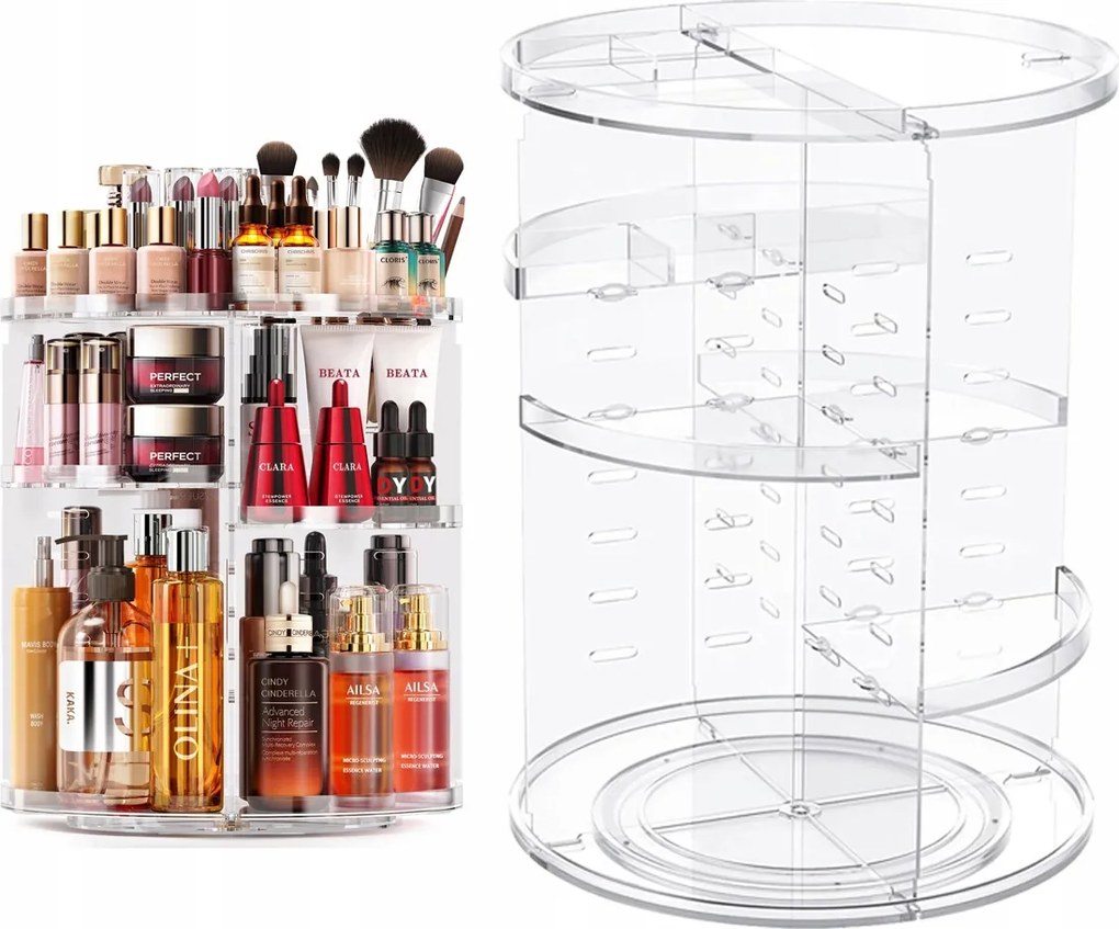 Kozmetikai Rendszerező Forgó Doboz Nagy Fürdőszoba Ecsetek Tartály