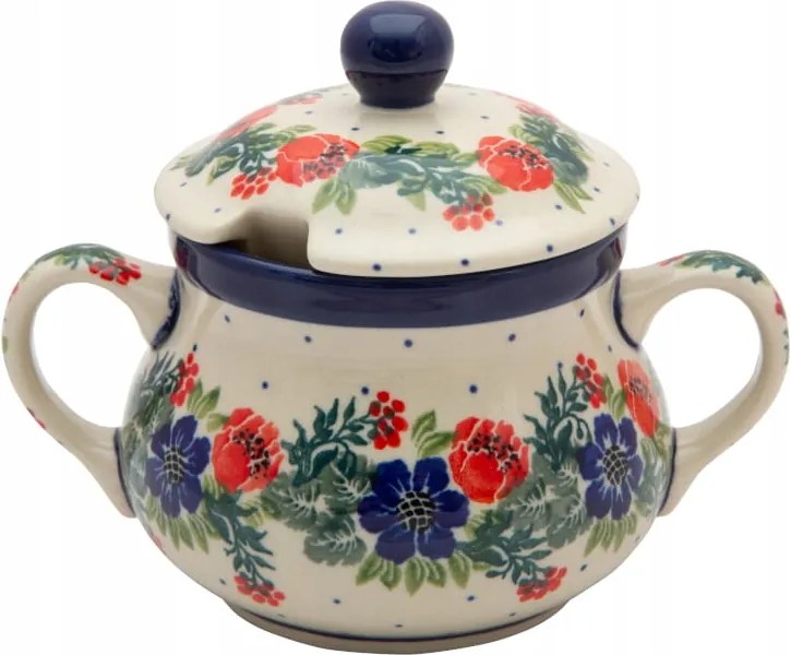 Cukortartó 300 ml Művészi kerámia Bolesławiec dek 1535 Liana Koszorú