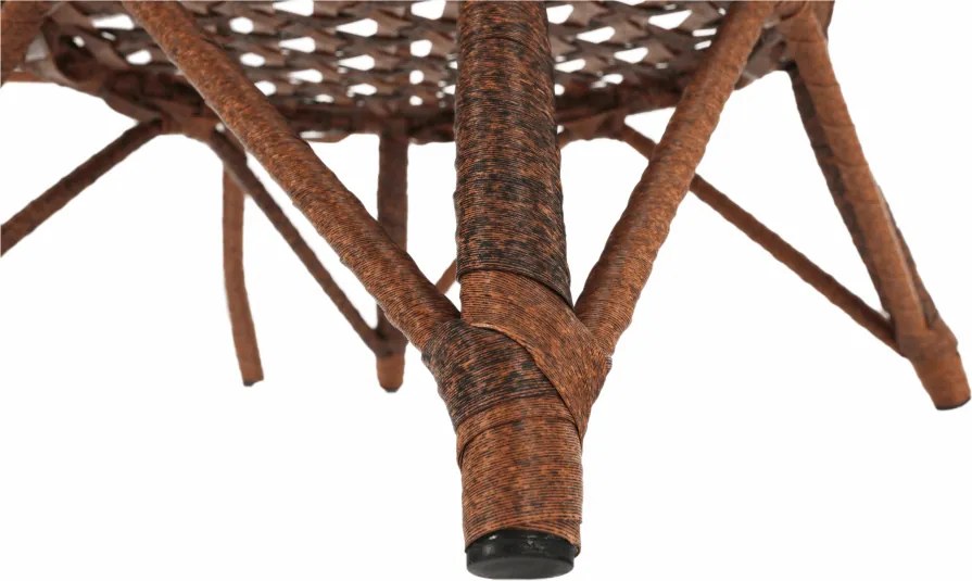 Kerti rattanszett 1+2, barna, JARUB