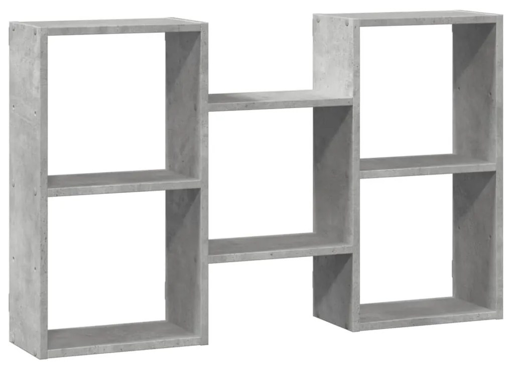 betonszürke szerelt fa fali polc 96 x 18 x 60 cm
