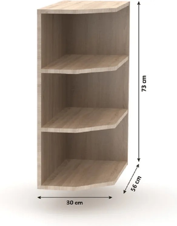Befejező alsószekrény, tölgy sonoma, NOVA PLUS NOPL-052-0S