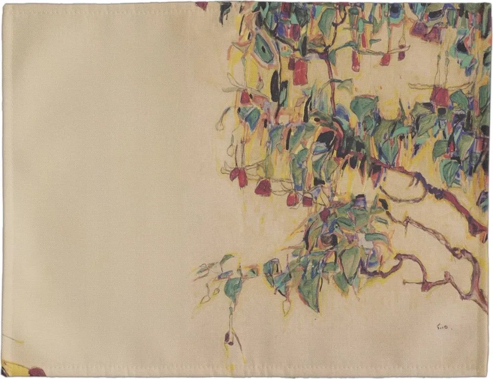 Asztali alátét Fuchsia Branches (Sun Tree) Egon Schiele
