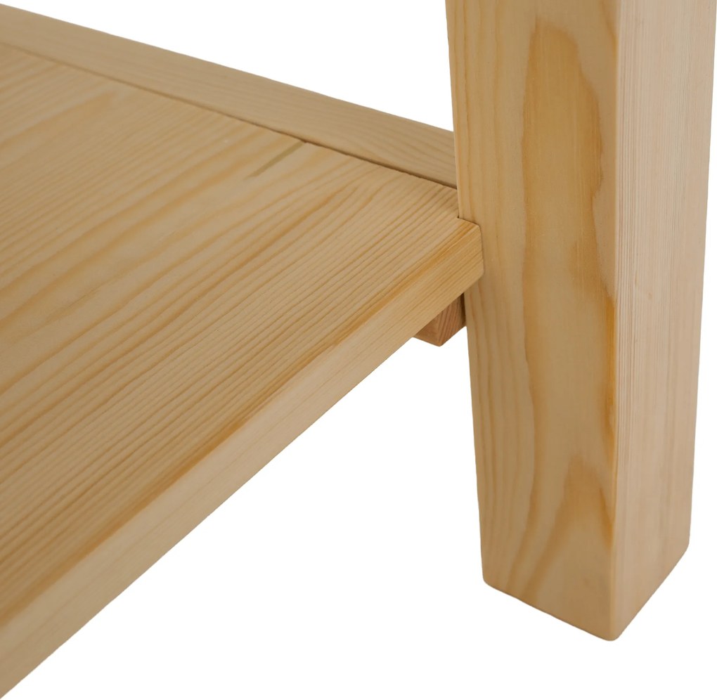 Éjjeliszekrény, masszív/természetes, FOSIL