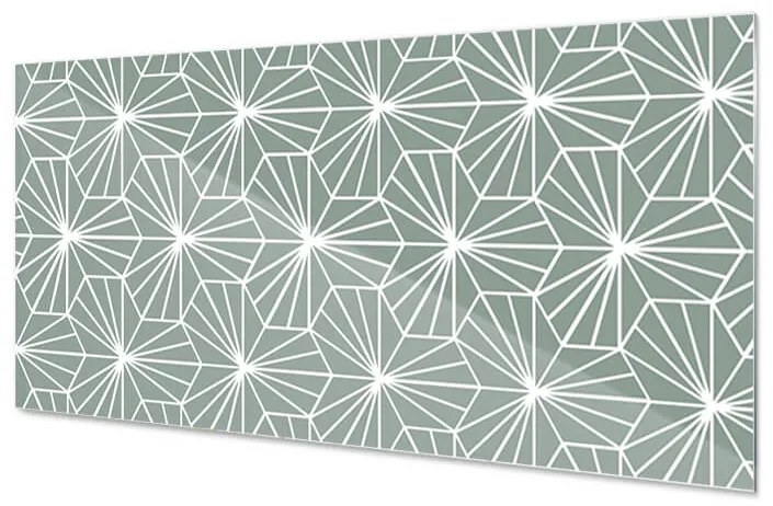 Wallplex konyhahátfal Zöld Hexagon (Méret: 60x240)