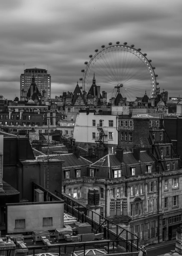 Poszter 67,5x95cm London városkép millenniumi körrel, Assaf Frank