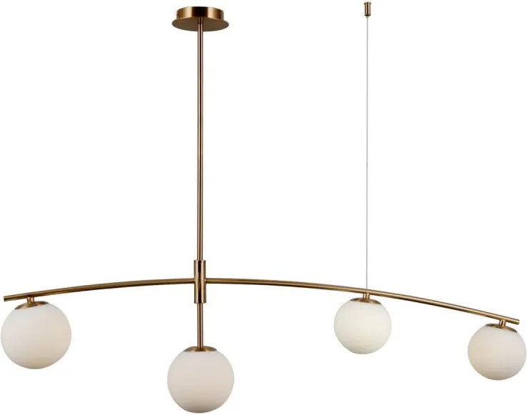 Italux glamour modern függeszték senai fehér mézédes itxpnd-31322-4-hb