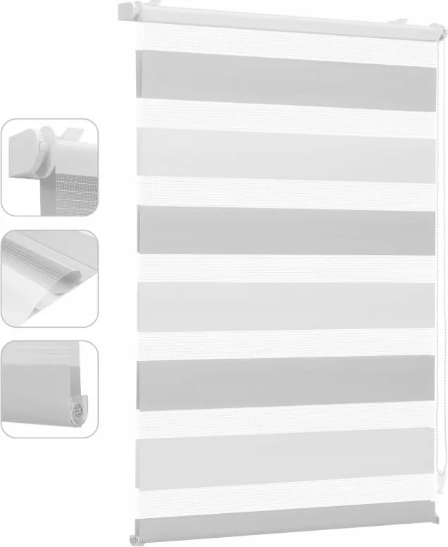 Roló Éjjel-nappal Sekey 130 x 150 Prémium Kétszínű Zebra