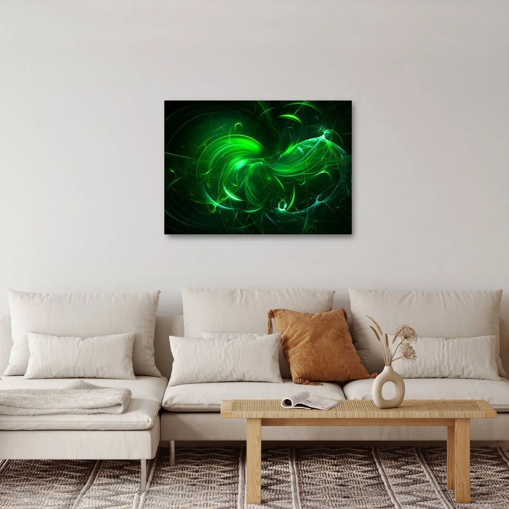 Kép - zöld absztrakció (70x50 cm)