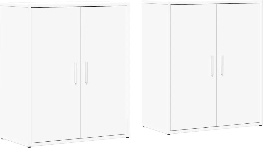 vidaXL 2 db fehér szerelt fa tálalószekrény 60 x 31 x 70 cm