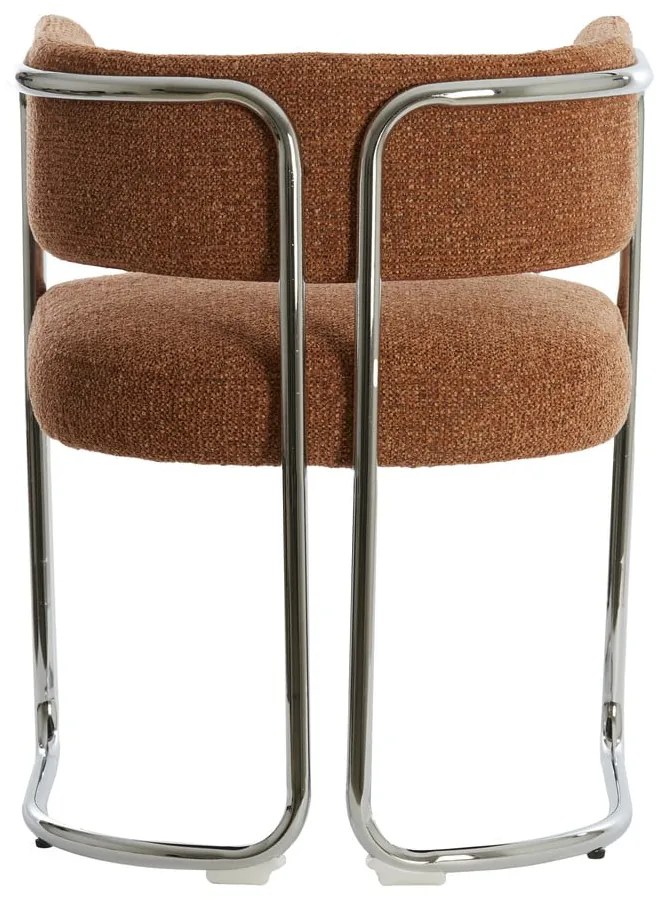 Világosbarna kárpitozott karfás étkezőfotel Adante – Light &amp; Living