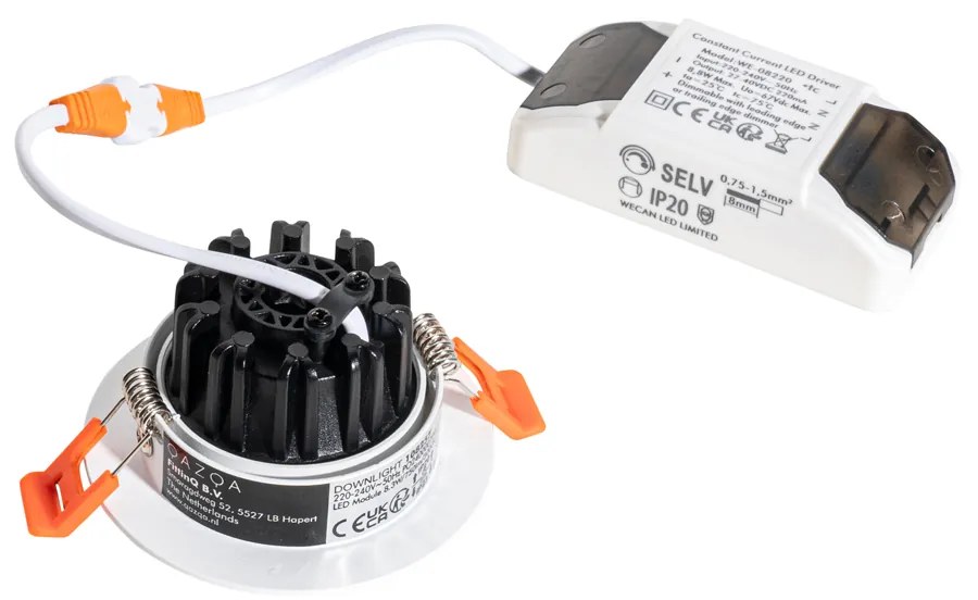 Süllyesztett spotlámpa fehér 6,8 cm LED-del 545 lm szabályozható IP65 - Gaius