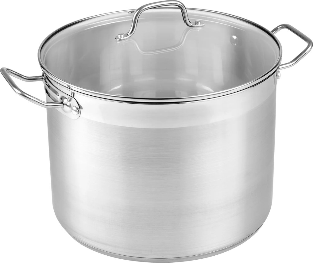 Vendéglátóipari Edény Nagy Fazék Magas Egyenes Inox Florina 30cm 15,5L