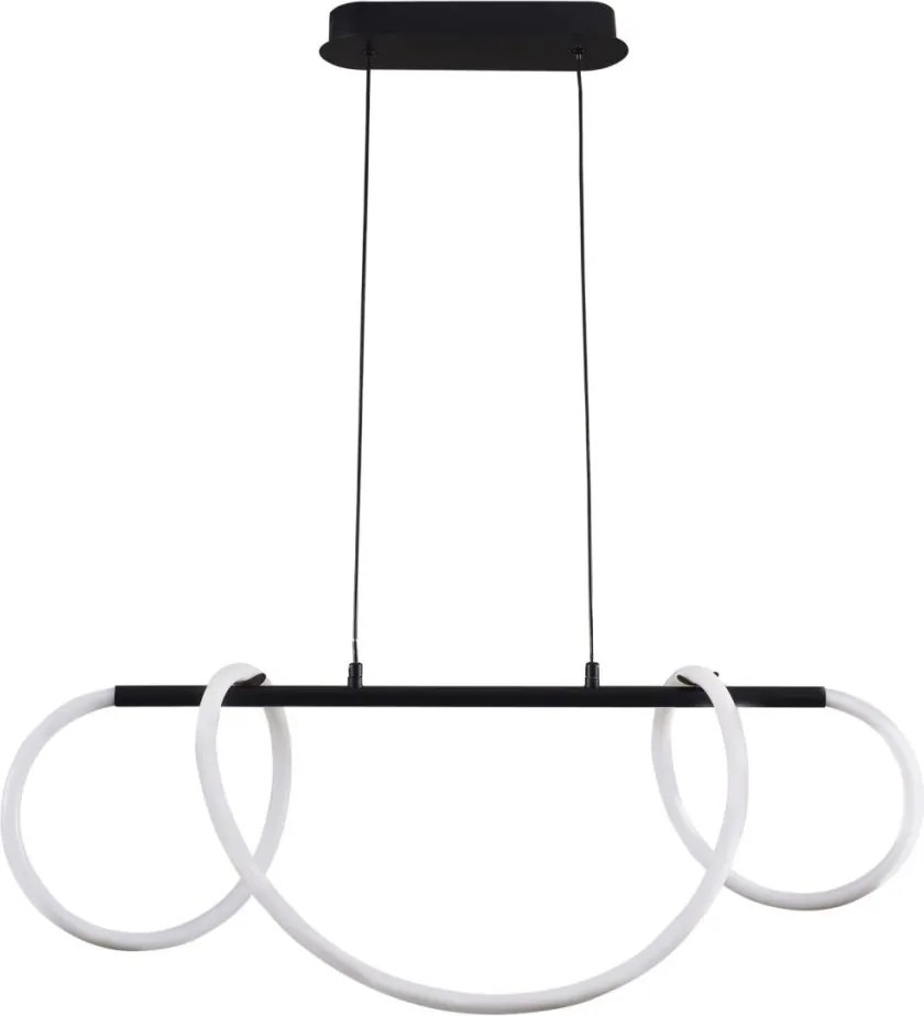 POLUX 329080 EMMA Modern Led Függesztett Lámpa Fehér, Fekete LED IP20