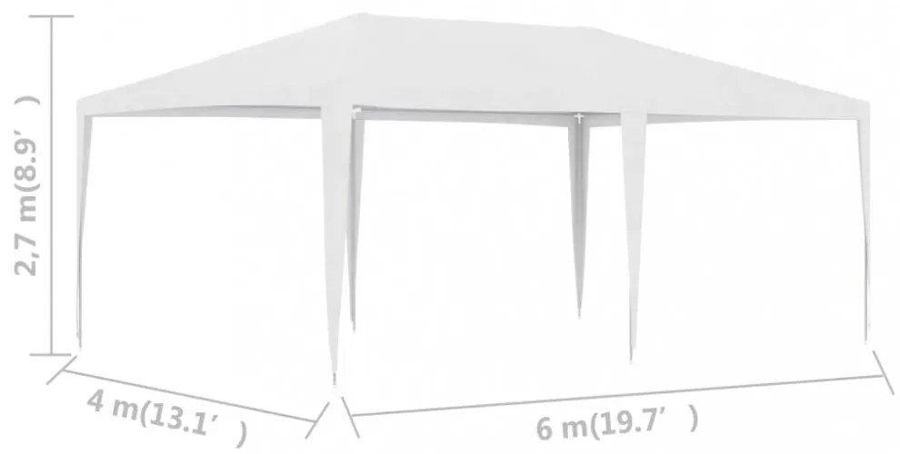 fehér rendezvénysátor 4 x 6 m