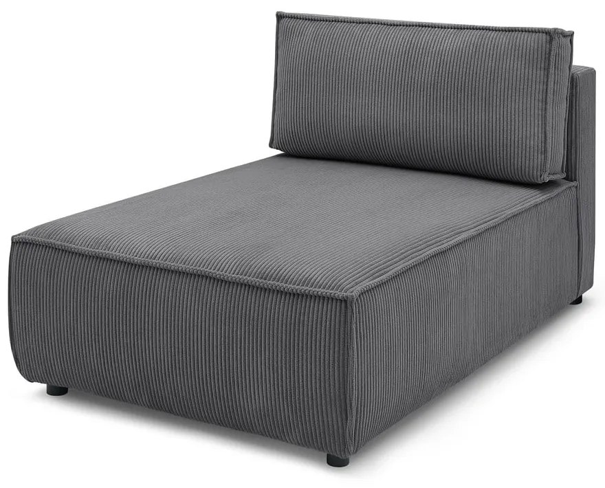 Sötétszürke kordbársony kanapé modul (variálható) Nihad modular – Bobochic Paris