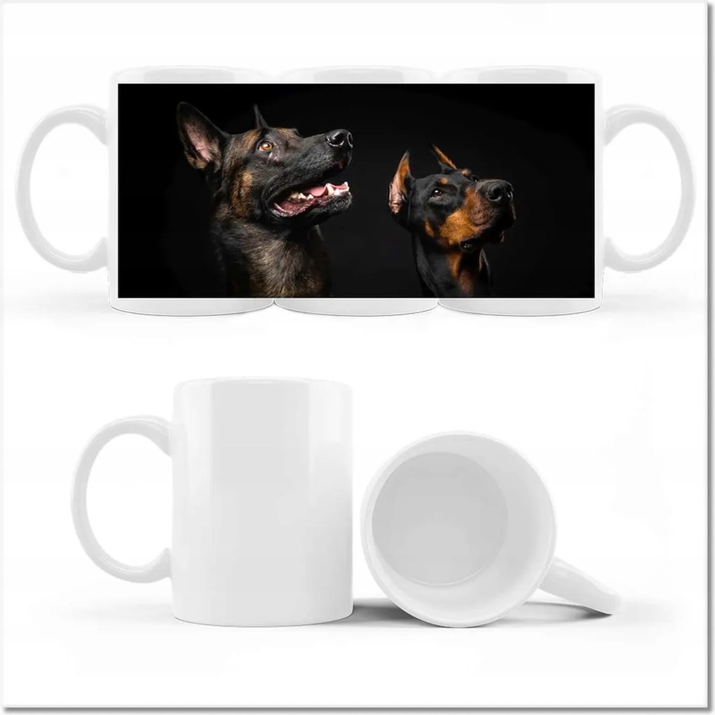 Nyomott mintás bögre Belga juhászkutyák