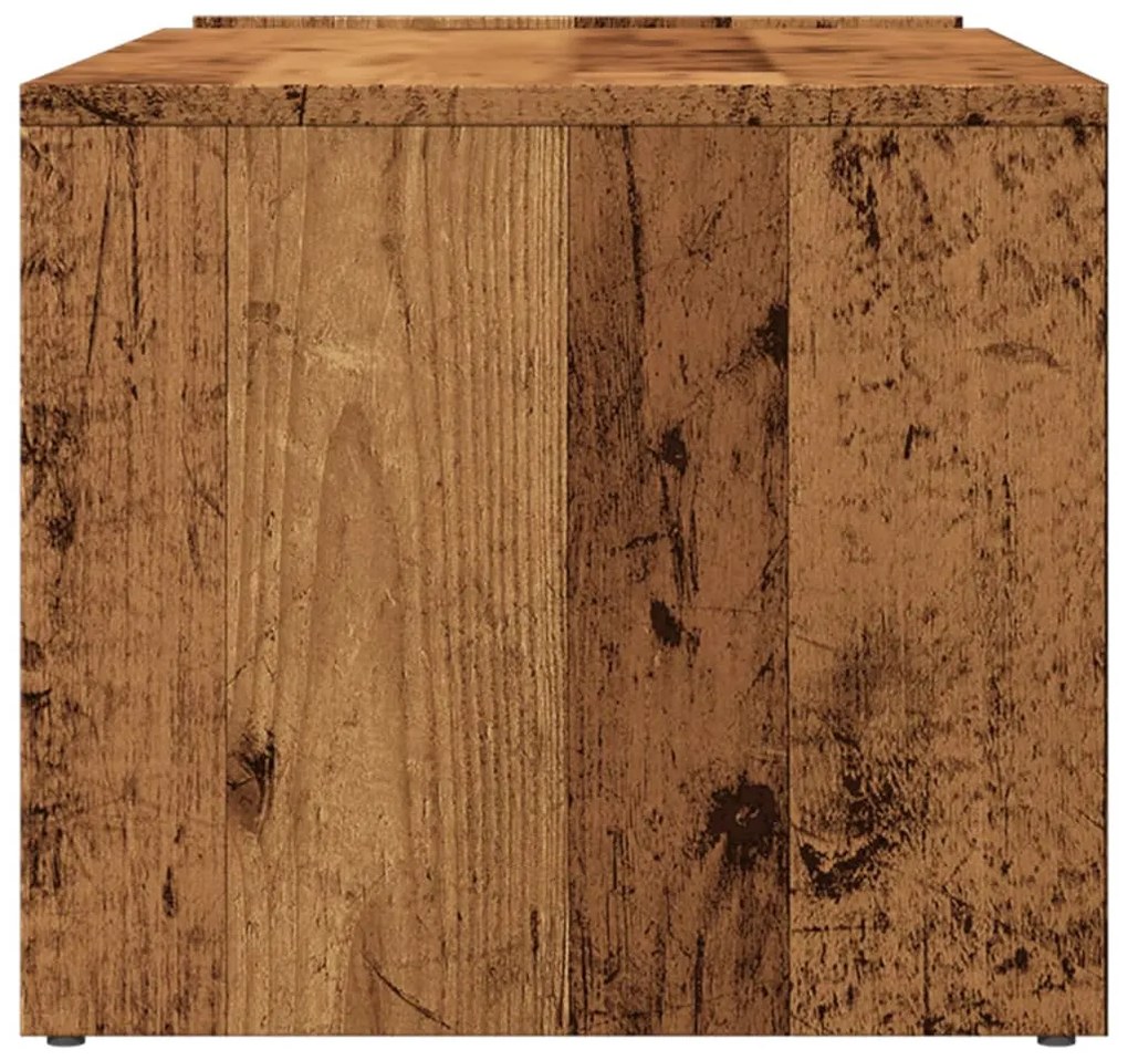 Antik fa színű szerelt fa dohányzóasztal 90 x 45 x 35 cm