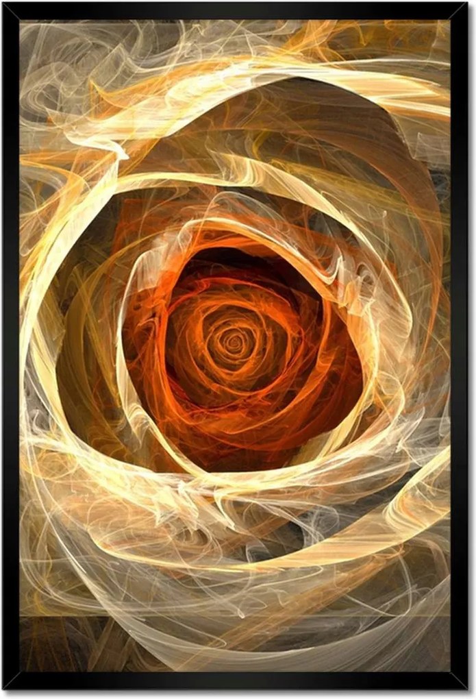 Poszterek keretben 40x60 Fraktál rózsa