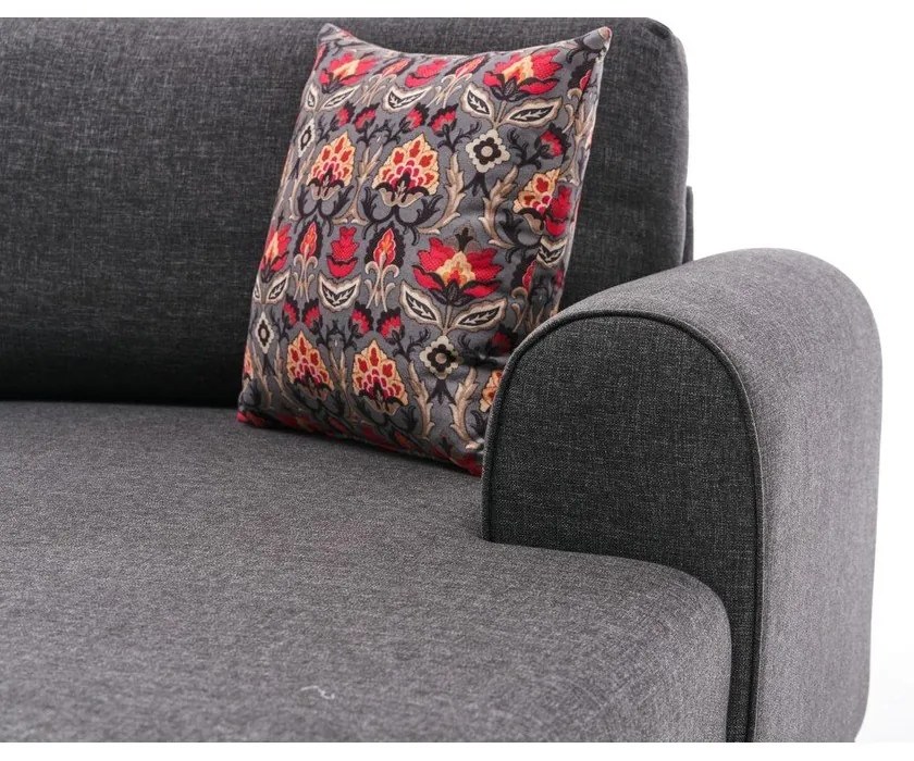 Antracitszürke sarokkanapé (U alakú) Belen – Balcab Home