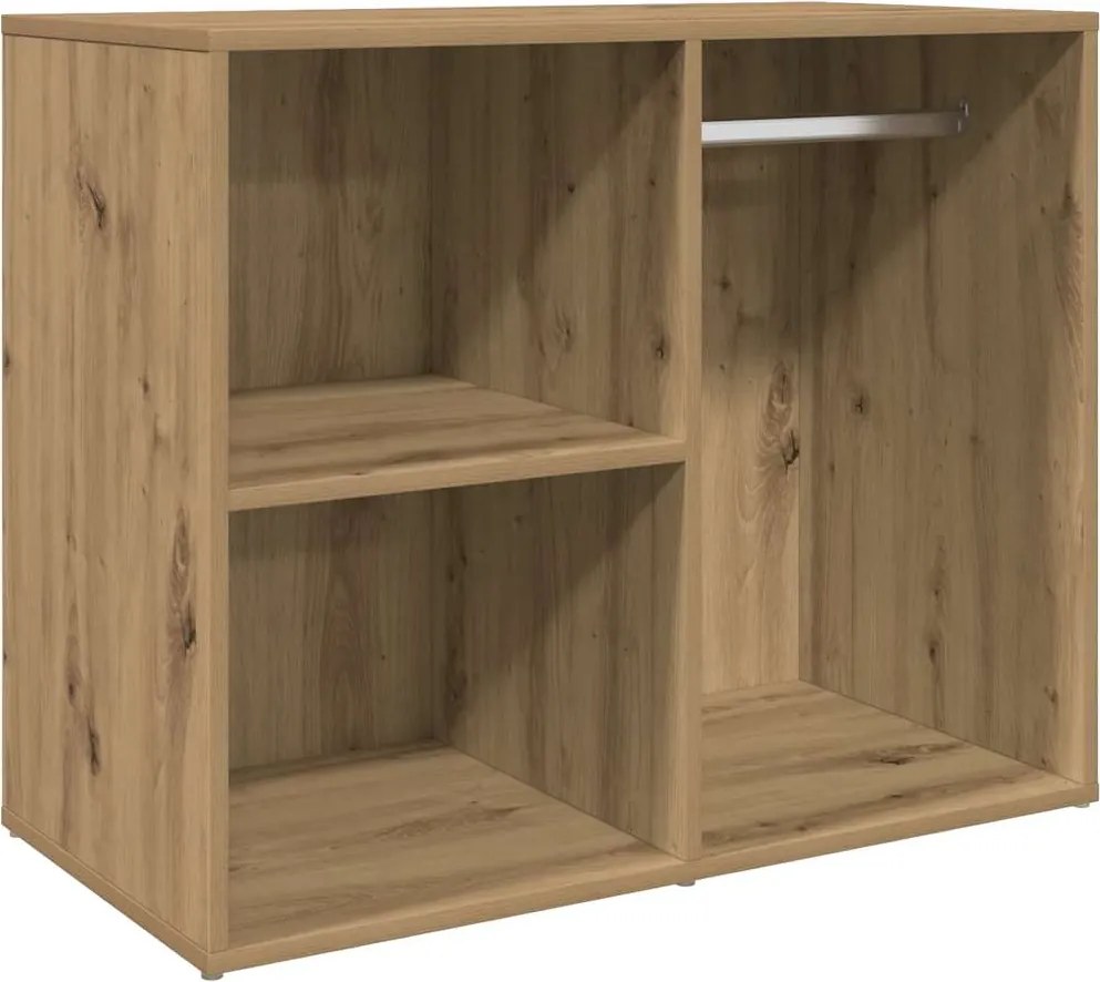 vidaXL kézműves tölgy szerelt fa pipereszekrény 80 x 40 x 65 cm