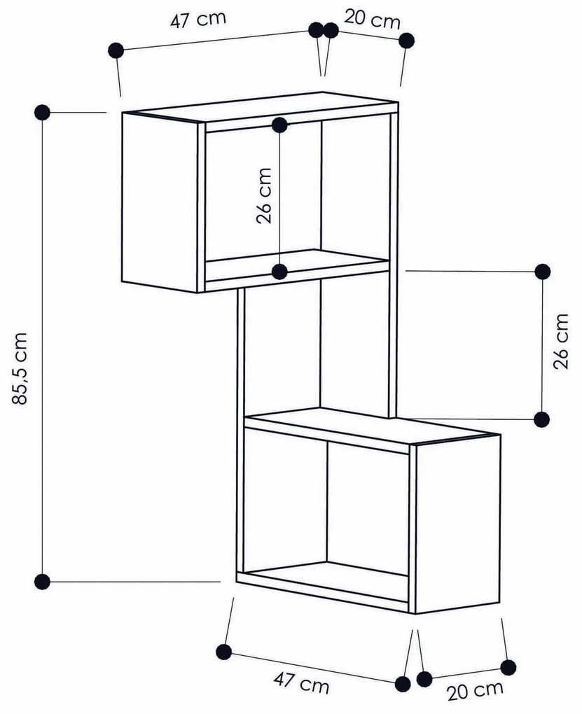 Fali polc Part - White