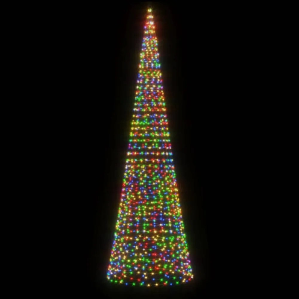 színes LED karácsonyfa zászlórúdra 1534 LED 500 cm