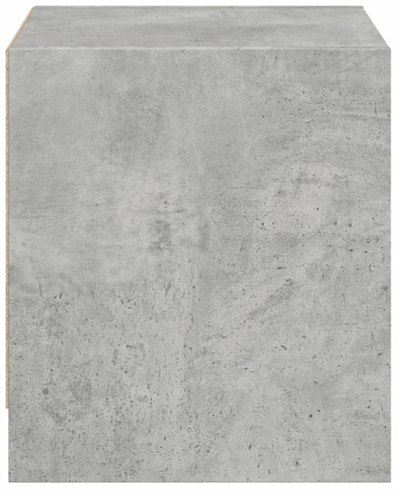 2 db betonszürke éjjeliszekrény üvegajtókkal 35 x 37 x 42 cm