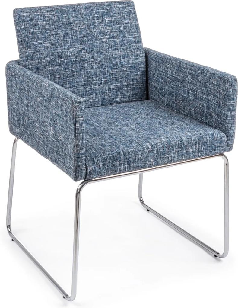 SIXTY világos kék fotel karfával