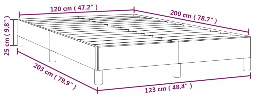 sötétkék bársony ágykeret matrac nélkül 120 x 200 cm