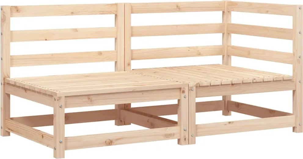 vidaXL kétszemélyes tömör fenyőfa kerti kanapé