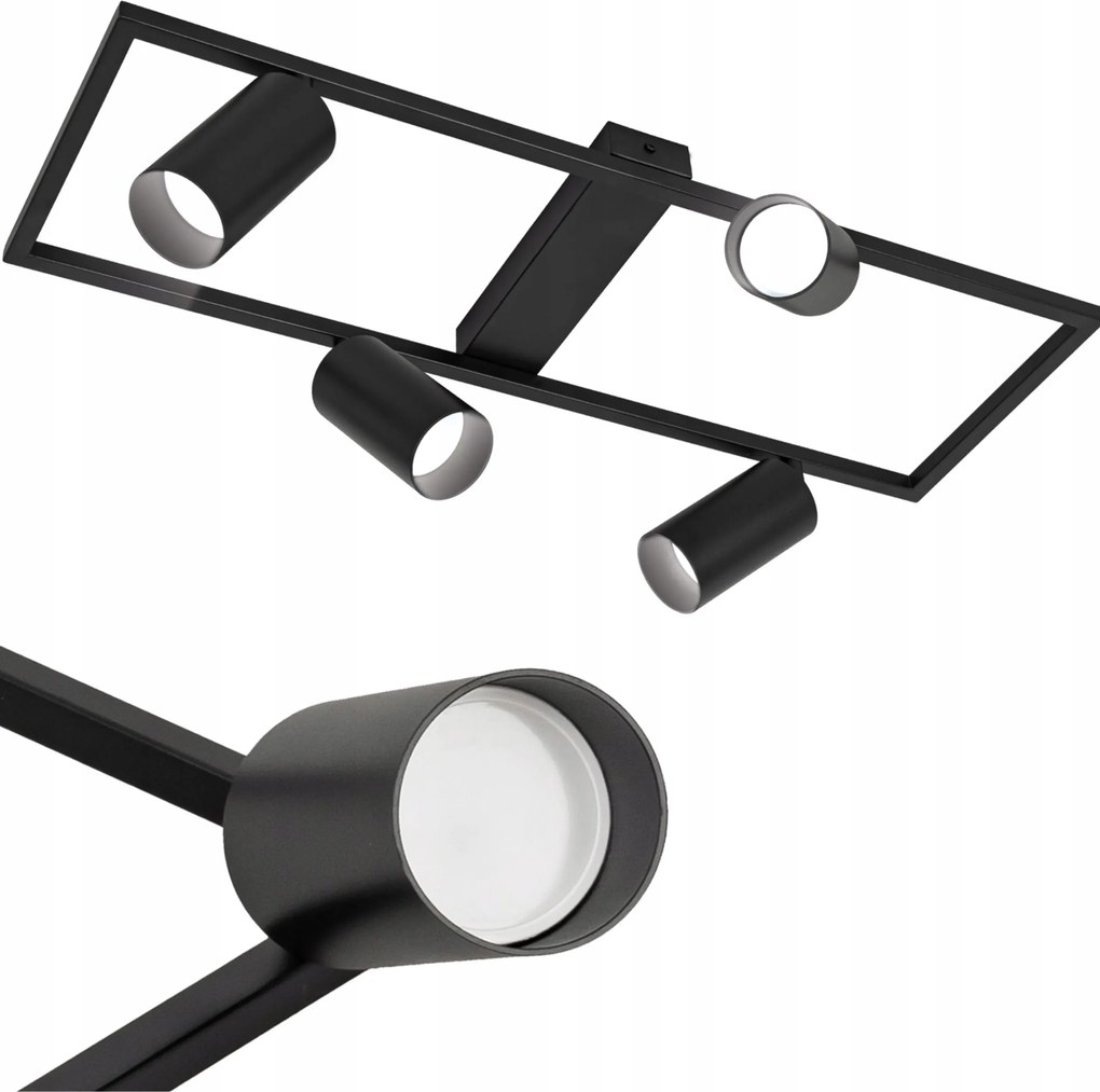 Mennyezeti lámpa Led halogén lámpatest 4x GU10 Spot Mozgatható fali lámpa a szobába