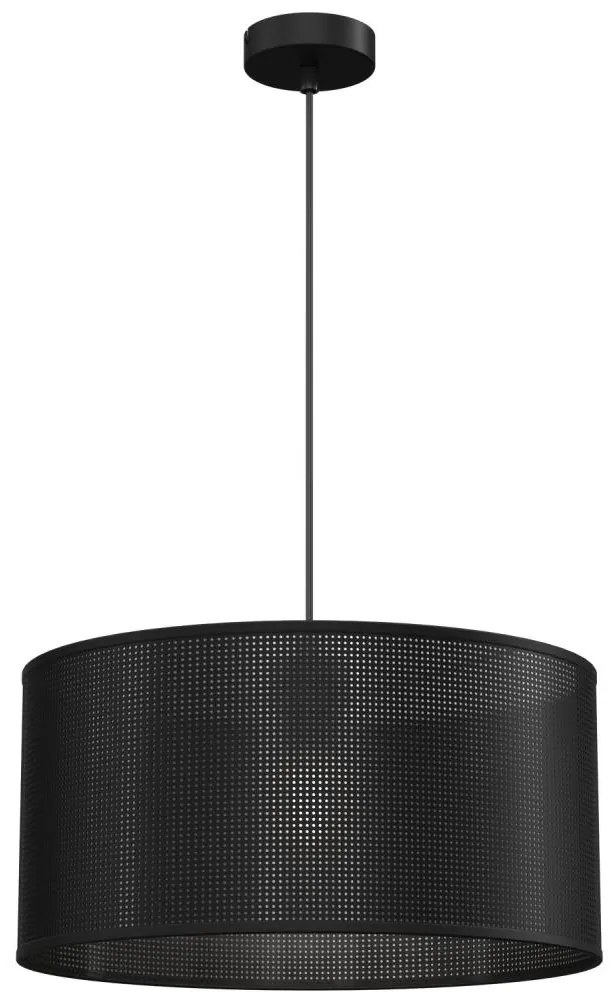 Csillár zsinóron LOFT SHADE 1xE27/60W/230V á. 40 cm fekete