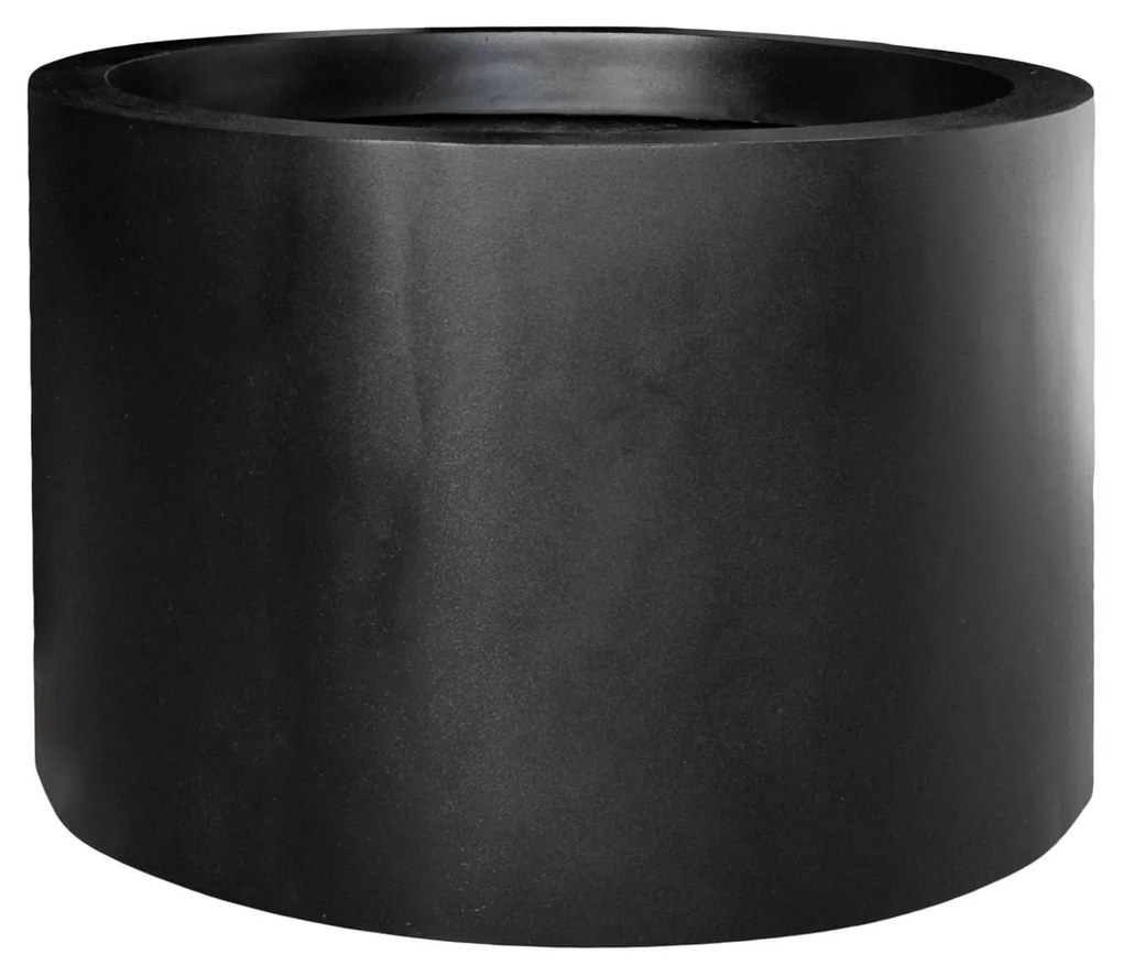 Virágcserép Jumbo Max közepes magasságú, fekete színű, többféle méretben - Pottery Pots méret: XL - 70 cm, ⌀ 110 cm