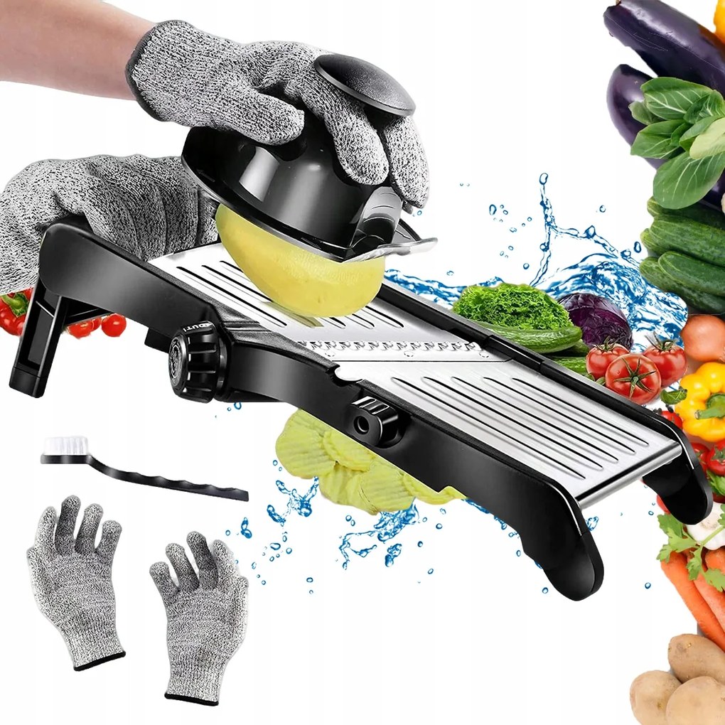 Zöldségszeletelő mandolin 7in1