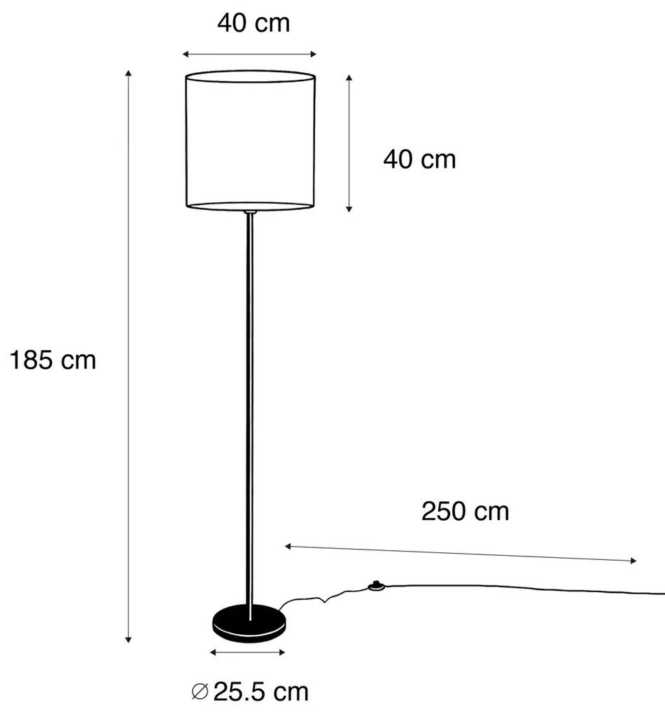Simplo állólámpa sárgaréz talppal és zöld bársony lámpabúrával, 40 cm