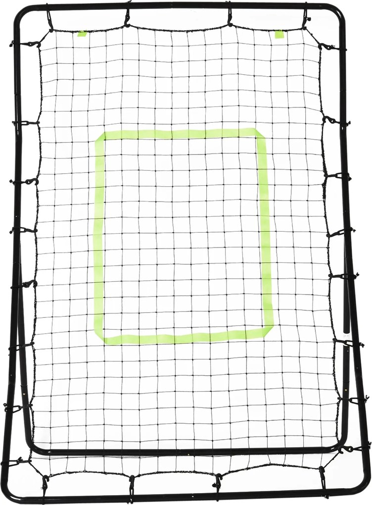 HOMCOM Hágó a Futballhoz hordozható visszapattanó hálóval, 75x126cm, Fekete | Aosom