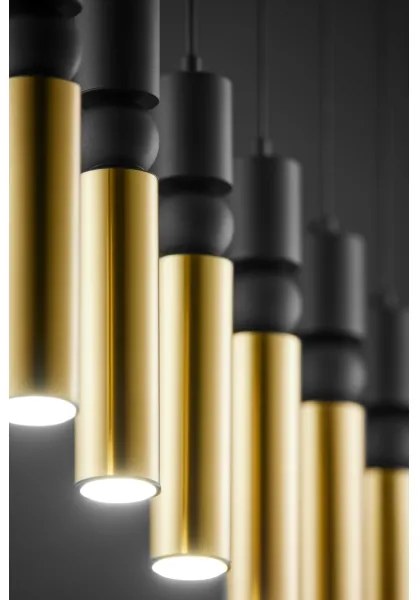 Jupiter 2008 - Csillár zsinóron ALAS 6xGU10/10W/230V arany/fekete