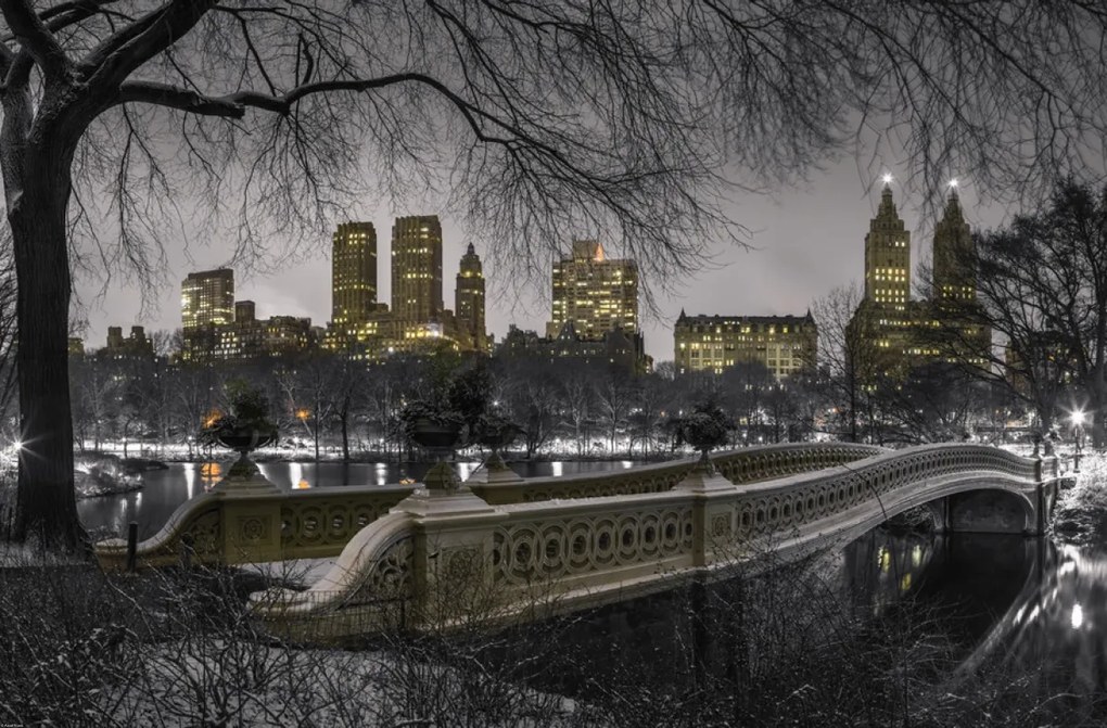 Poszter 86,4x56,8cm Központi park Manhattan panorámával, Assaf Frank