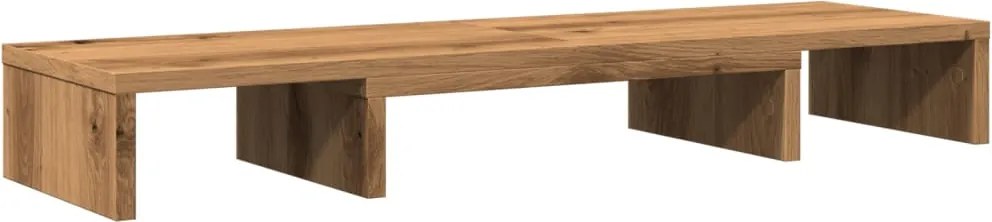 vidaXL kézműves tölgy szerelt fa állítható monitorállvány 80x24x10,5cm
