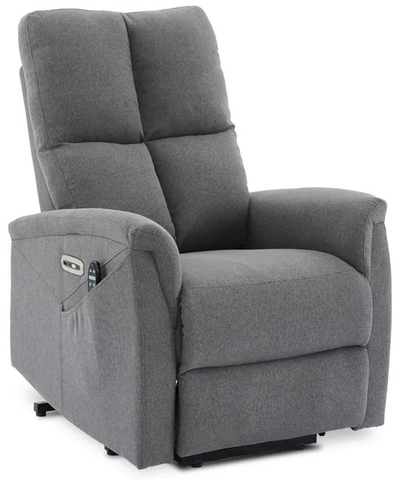 Elektromos vezérlésű szürke szövet dönthető fotel. TV-929 GREY2