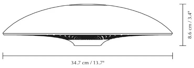 Fekete-aranyszínű lámpabúra ø 35 cm Manta Ray – UMAGE