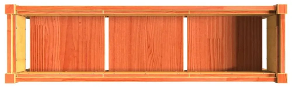 viaszbarna tömör fenyőfa kerti virágláda 110 x 31 x 70 cm