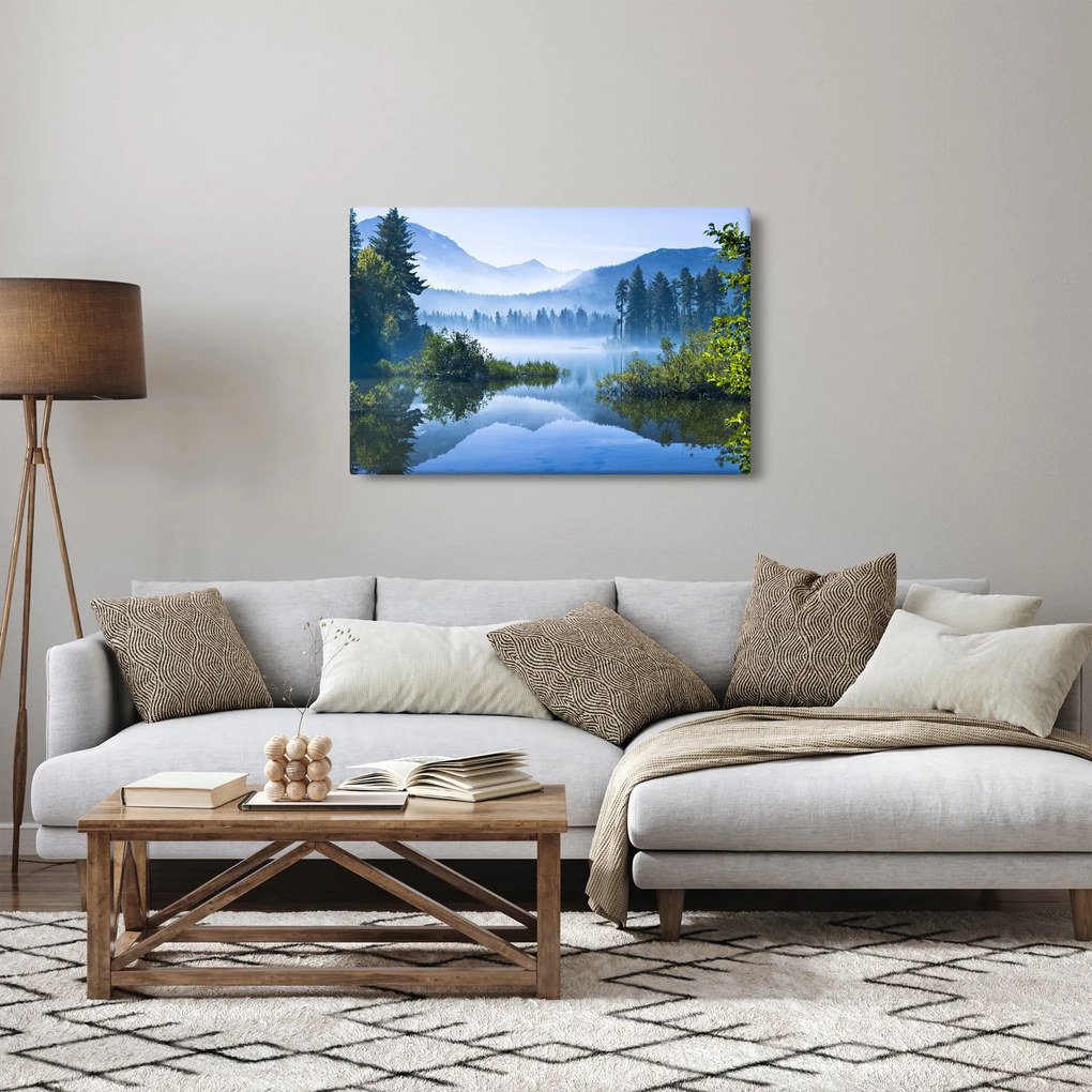 Egy hegyi tó képe (90x60 cm)