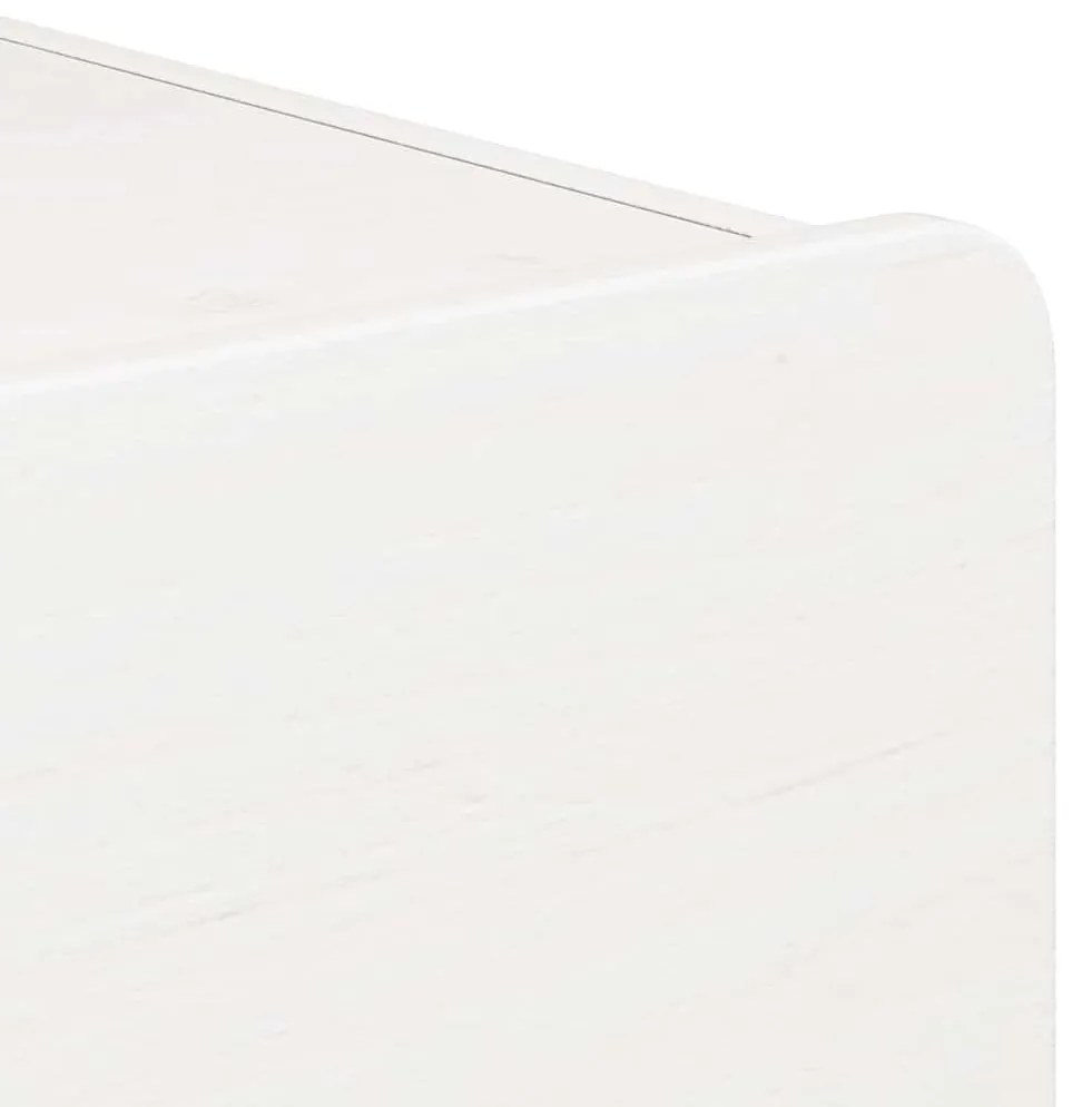 Éjjeli asztal fiókkal 2 pcs Fehér 39 x 34 x 33 cm Tömör fenyőfa