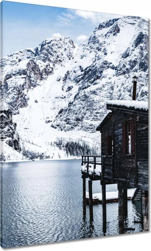 Vászonkép 70x100 Téli kilátás a hegyekkel