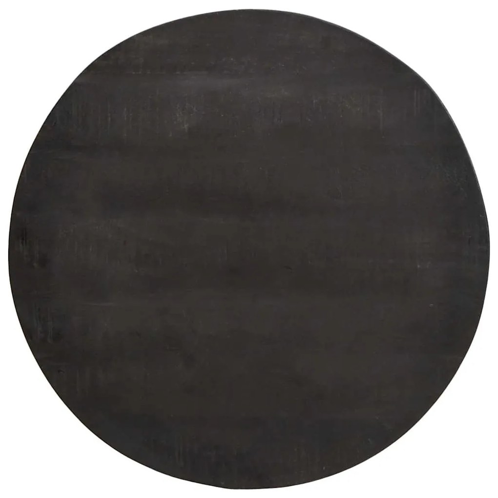 vidaXL Fészkelt Kávézó Asztalok 2 pcs Fekete Tömör mangófa és acél