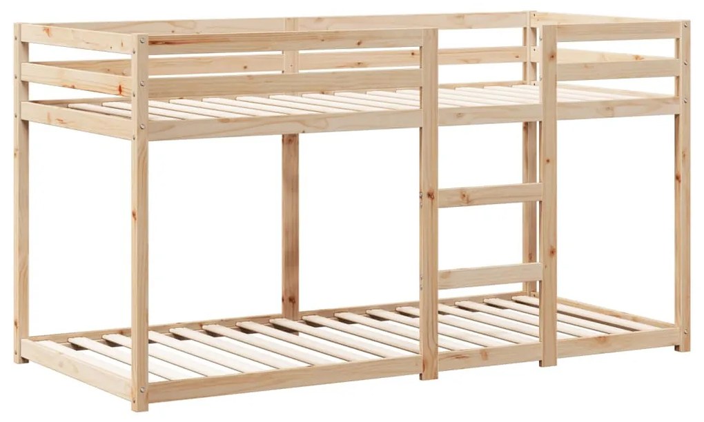 tömör fenyőfa ágy emelettel és tetővel 80 x 200 cm
