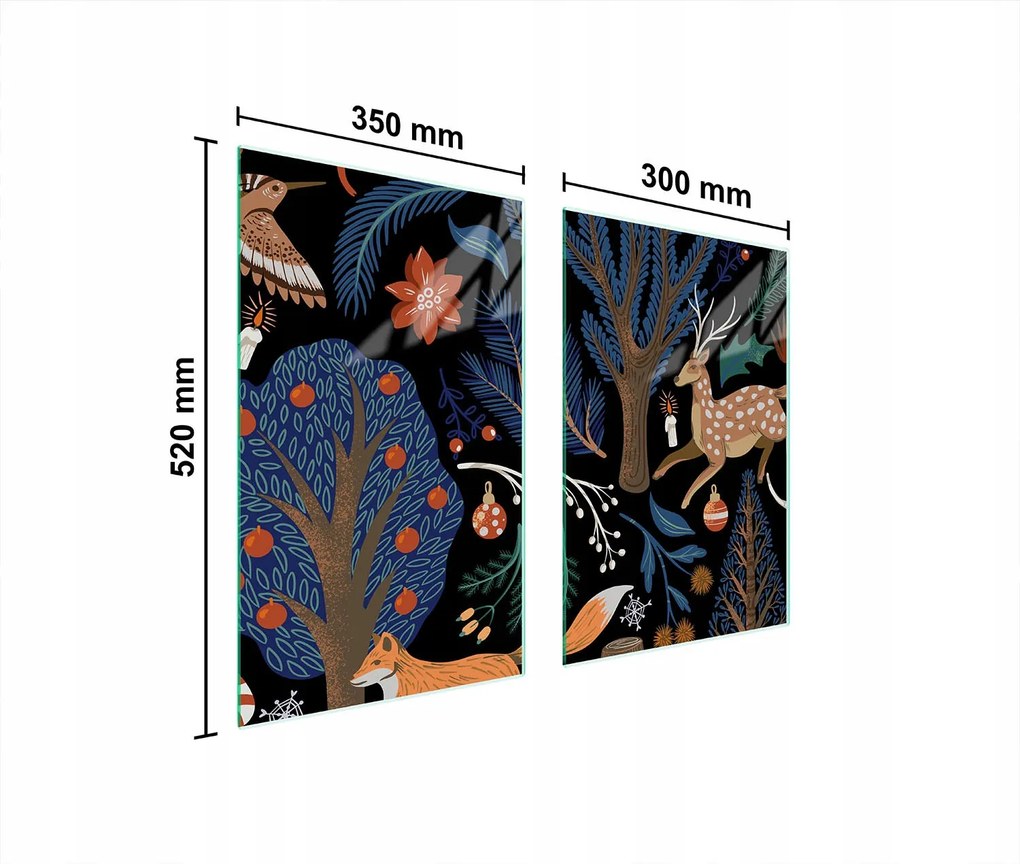 Üveg Konyhai Védőlap 65x52 Állatok